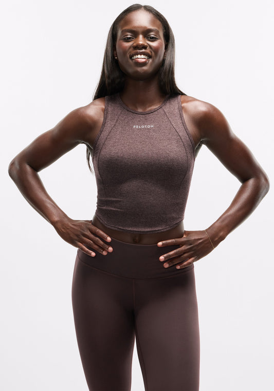 Softy Suedey Crewneck Cropped Tank Top