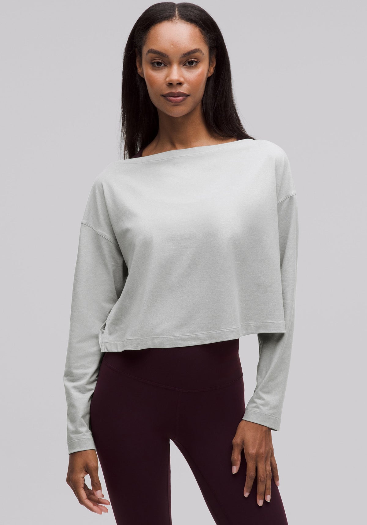 Softy Suedey Relaxed Boatneck Long-Sleeve Shirt