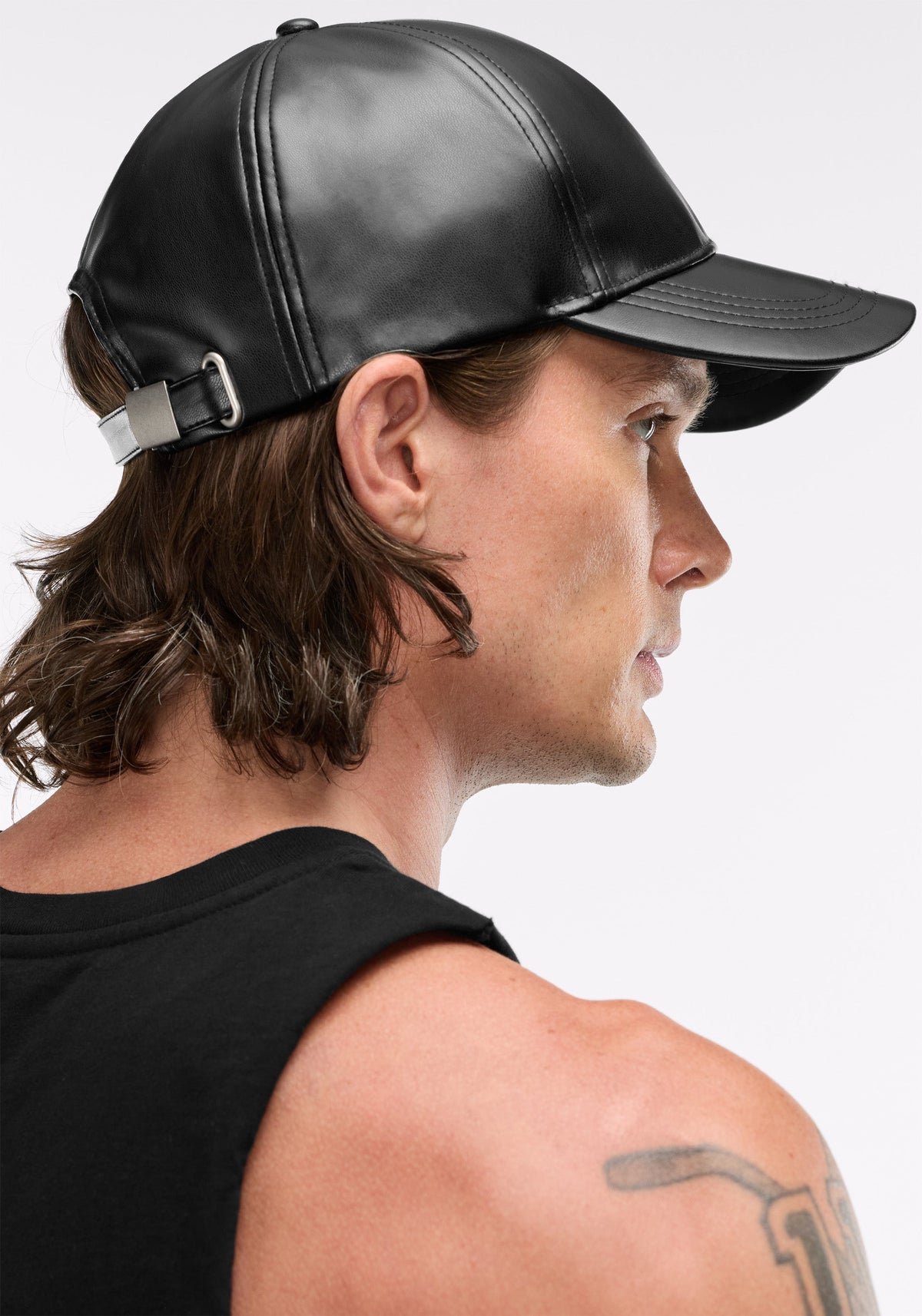 Vegan Leather Baseball Cap