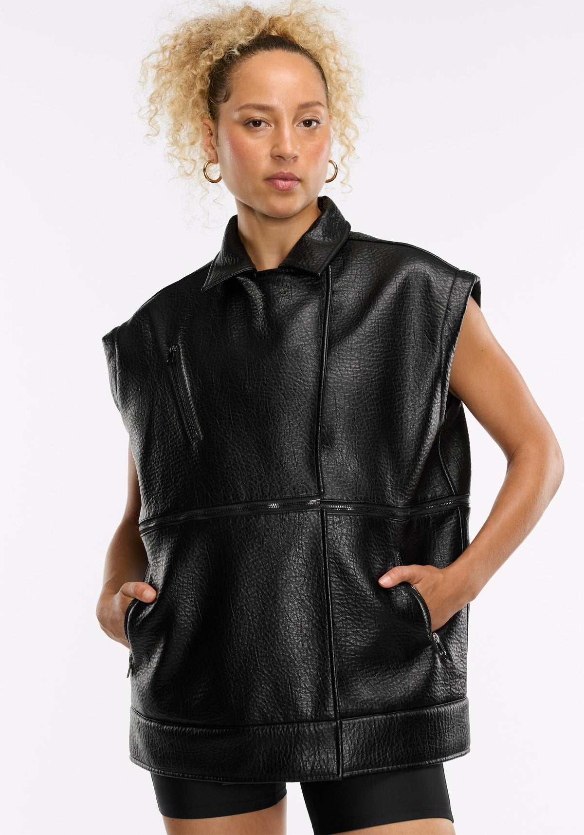 Faux Leather Moto Jacket
