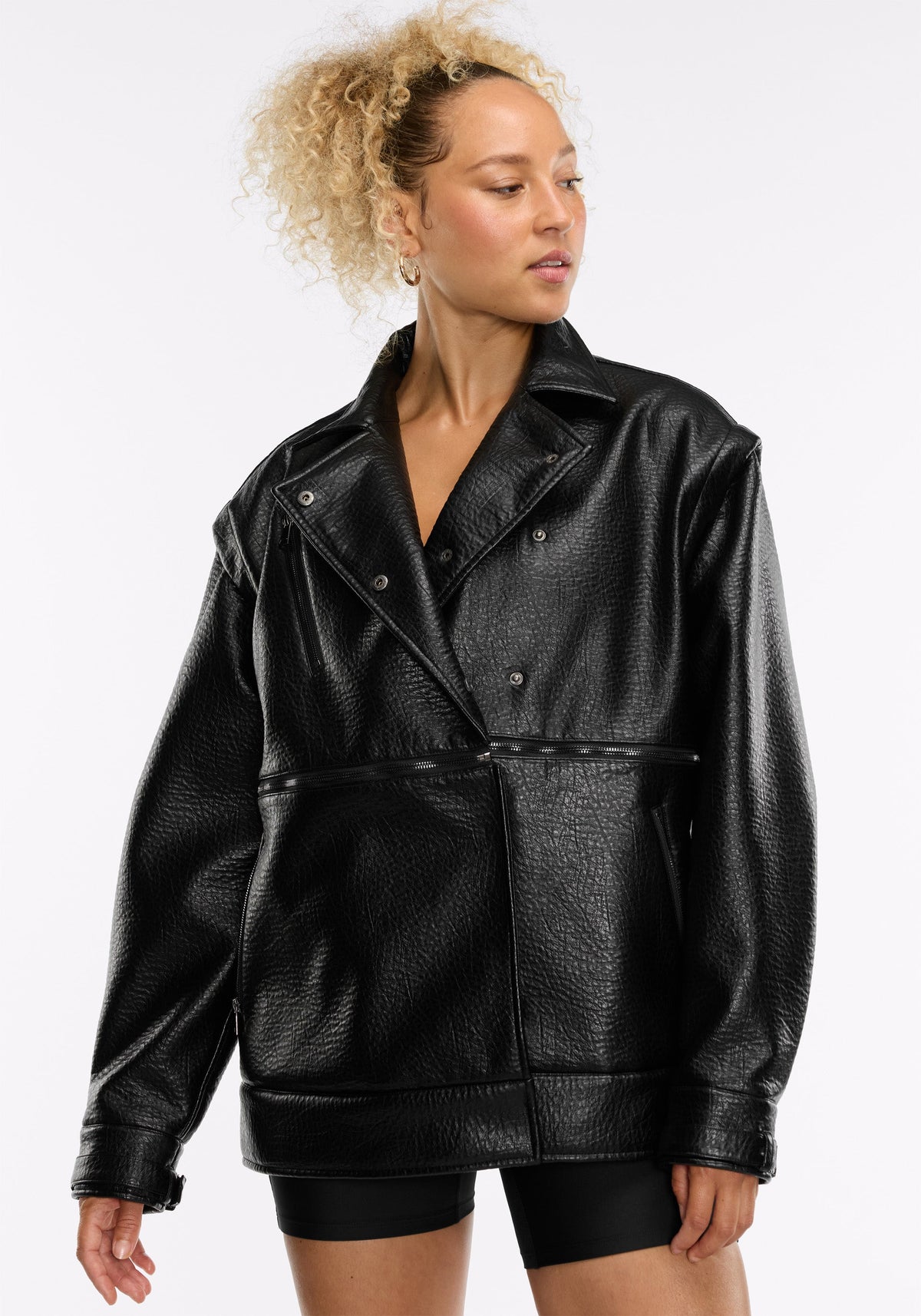 Faux Leather Moto Jacket