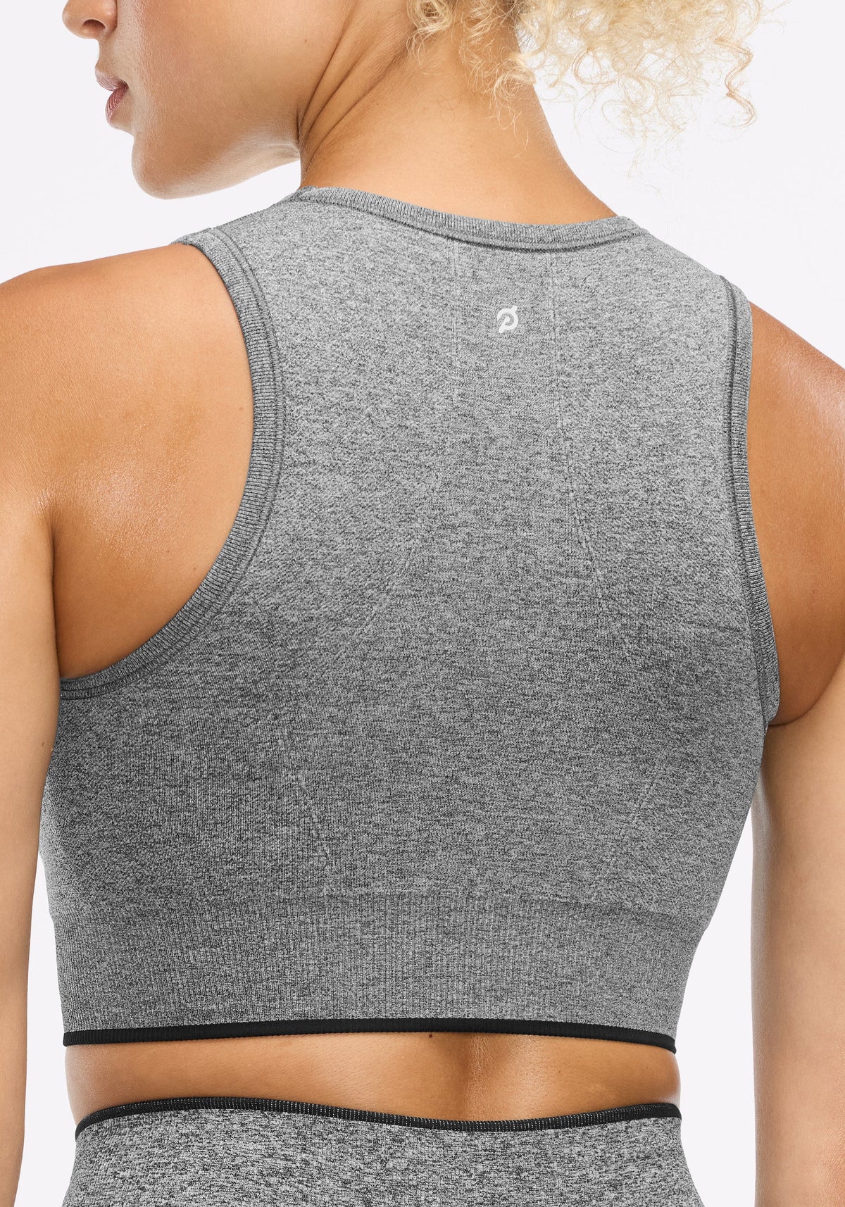 Seamless Melange High Neck Bra